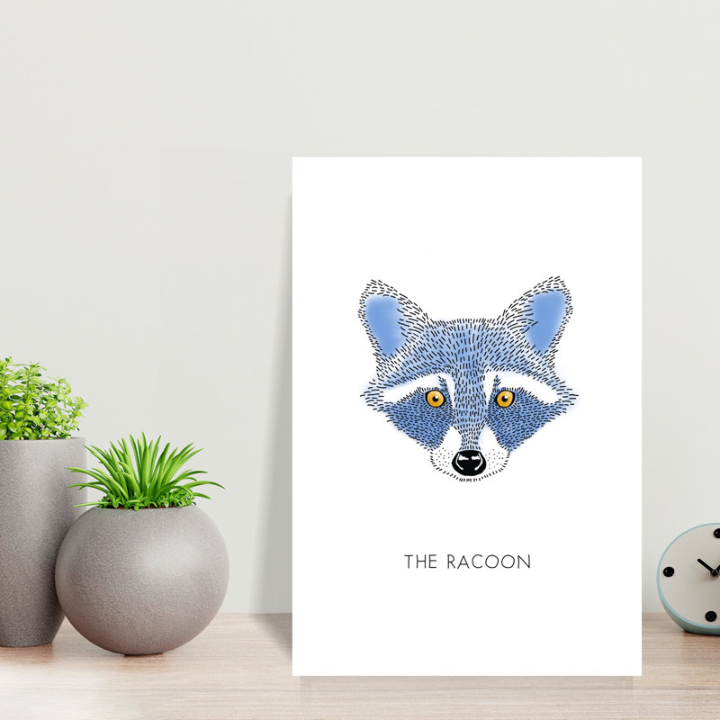 Contemporary Art Contemporary Minimalist Abstract Animal Portrait Wall Art by Alexandra Weise - Wrapped Canvas Print
