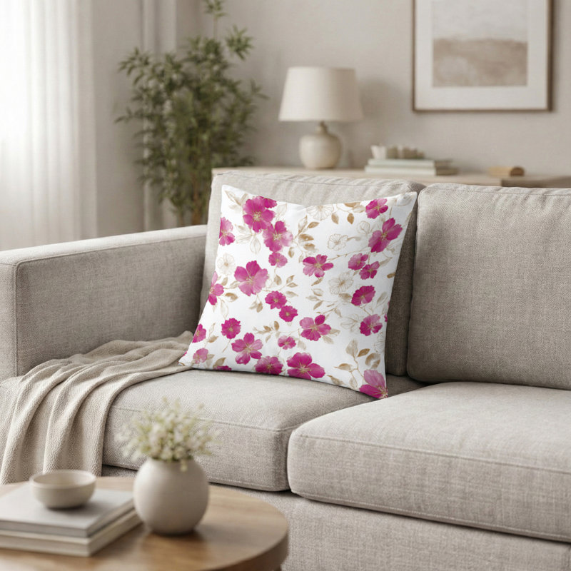 Coussin Floral, H 18 po x l 18 po