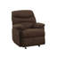 Fauteuil inclinable en microfibre chocolat-1677567426