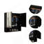 Jaspe Mirror Cabinet, Three Internal Shelves, One Open Shelf, Double Door Cabinet -Black