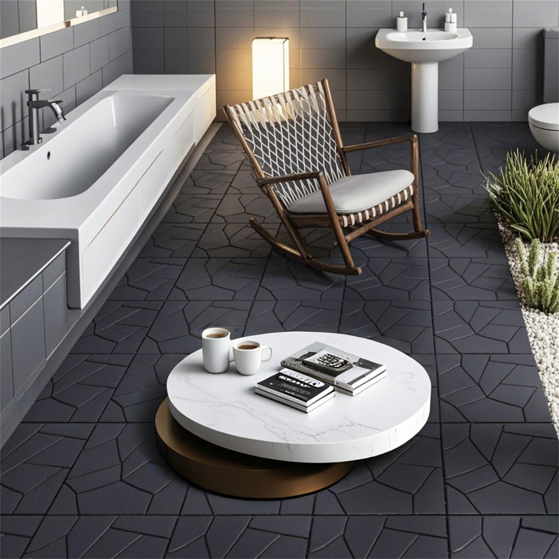 Carreaux de terrasse de style pierre 12 po, Gris