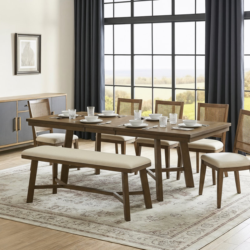  Table de salle à manger Alderon, Brun