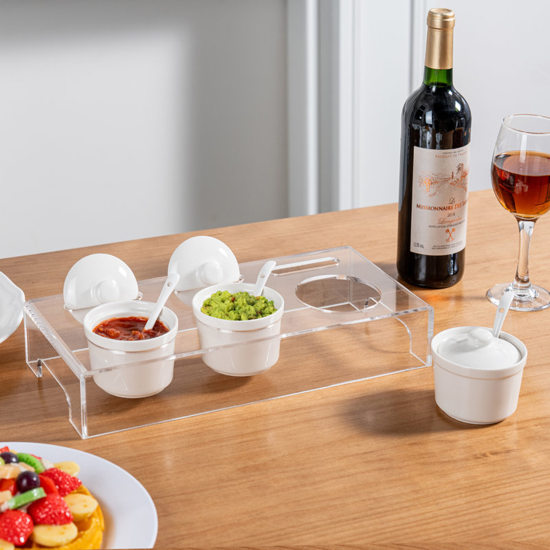 4 Piece Condiment Server Set