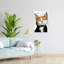 «Happy Ginger Cat Peaceful Contemporary», art mural-129150775