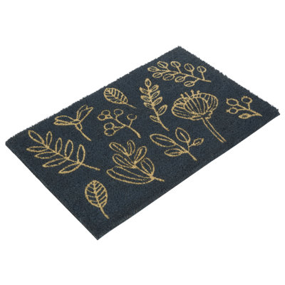 Manley Non-Slip Floral Indoor / Outdoor Doormat