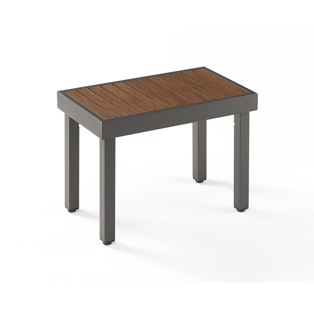 Shanno Metal/Solid Wood Outdoor Bench Ebern Designs