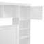 Grand lit en bois avec armoire tout-en-un, tablette et prises, lit gigogne simple TG, blanc-1406902072