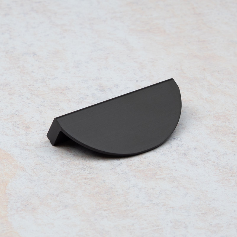 Half Moon Handles in Multiple Finish Variations, Matte Black