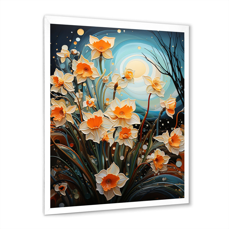 Zarla Field Dance II - impression, Cadre simple blanc, H 32 po x l 24 po x P 1 po
