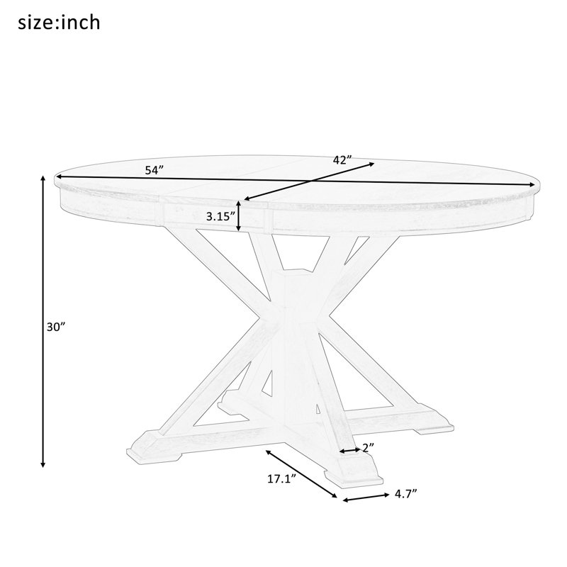 Retro Functional Extendable Dining Table With A 12" Leaf For Dining Room And Living Room, Black