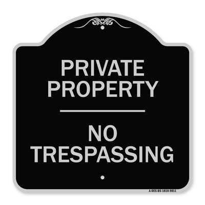 Enseigne Signmission Designer Series - aucune intrusion | Enseigne architecturale verte en aluminium de gros calibre 18 po x 18 po | Protégez votre entreprise et votre commune | Fabriqué aux États-Unis