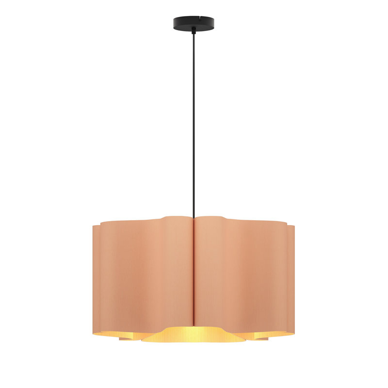 Luminaire suspendu Paulina, Rose / frêne