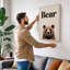 Bear Minimalist - Wrapped Canvas-1020404514-1020404535