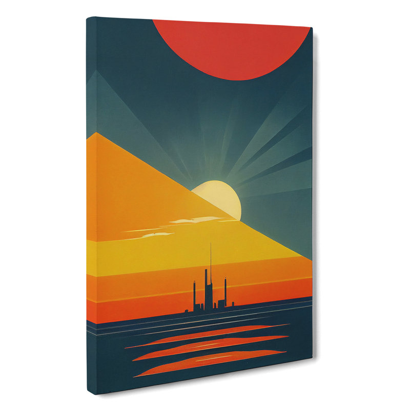 The Seductive Sunset Abstract - Wrapped Canvas, 50cm H x 35cm W x 3cm D