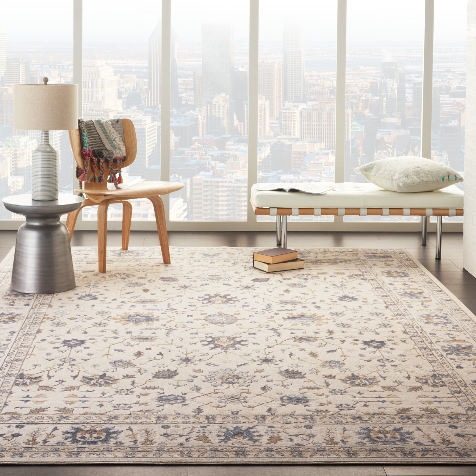 Conway Ivory Oriental Rug, Rectangle 3'11" x 5'11"