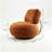 Simple Chenille Orange Accent Chair