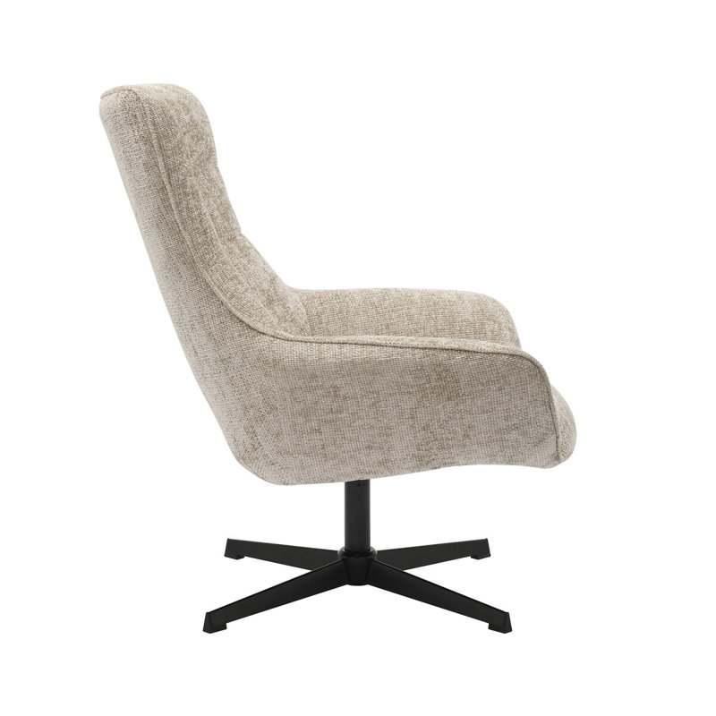 Sessel Upholstered Swivel Accent Chair, Beige