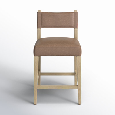 Lorretta Upholstered Counter Stool with Solid Wood Frame