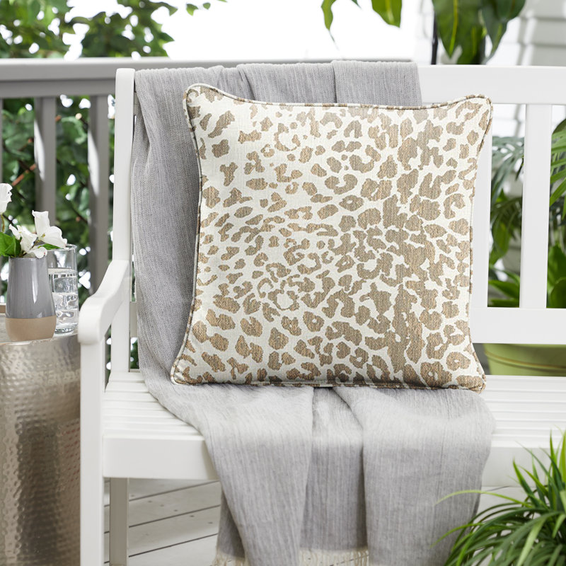  Housse et insert d'oreiller Sunbrella, Brun clair, H 20 po x l 22 po