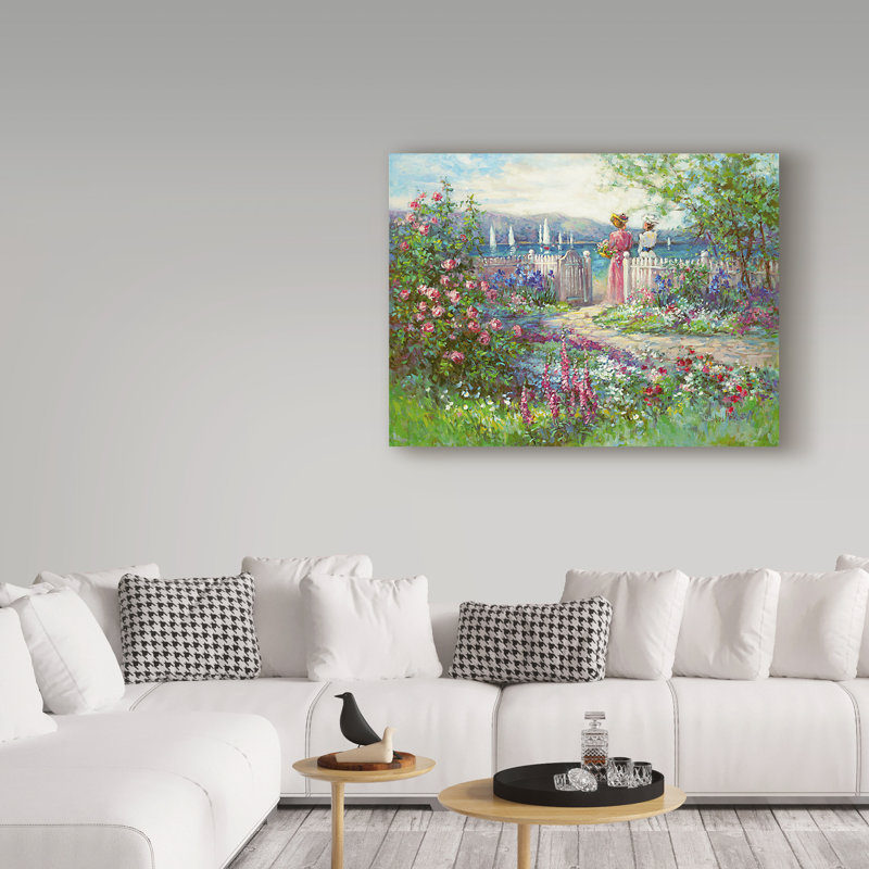 « spring reflection », reproduction de peinture à l’acrylique sur toile tendue, H 24 po x l 32 po x P 2 po