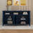 Modern 4-Door Sideboard Buffet With Adjustable Shelves And Half-Open Storage Cabinet-192965013