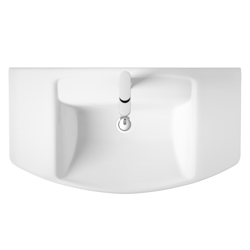 Nuie Maya 550mm L x 465mm W White Vitreous China Rectangular Sink with Overflow