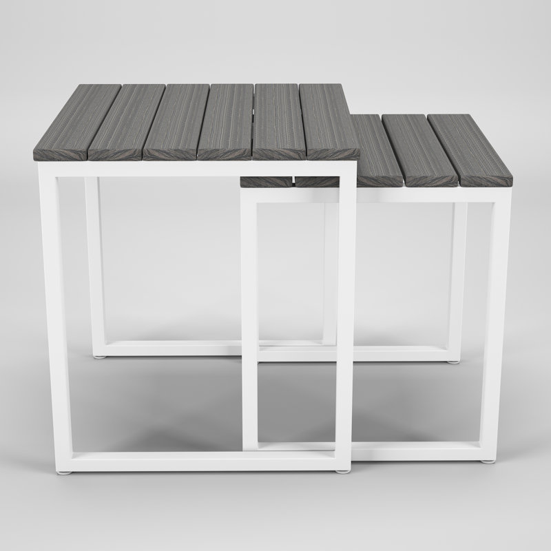 Table d'appoint d'extérieur Townsend Nseting, Gris
