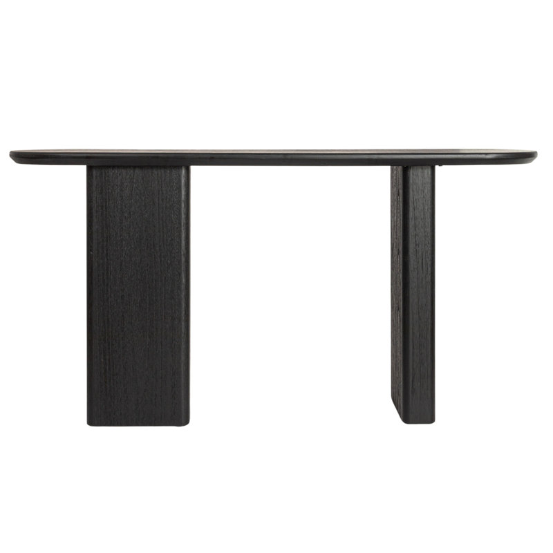 Asymmetrical Firwood And Sycamore Wood Console Table