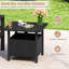  Table d'appoint d'extérieur avec base de parasol pour trou de patio de 1,89 po-2135924969