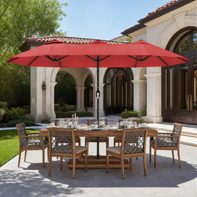 12.5ft x 6.7 ft Rectangular Market Umbrella without Base