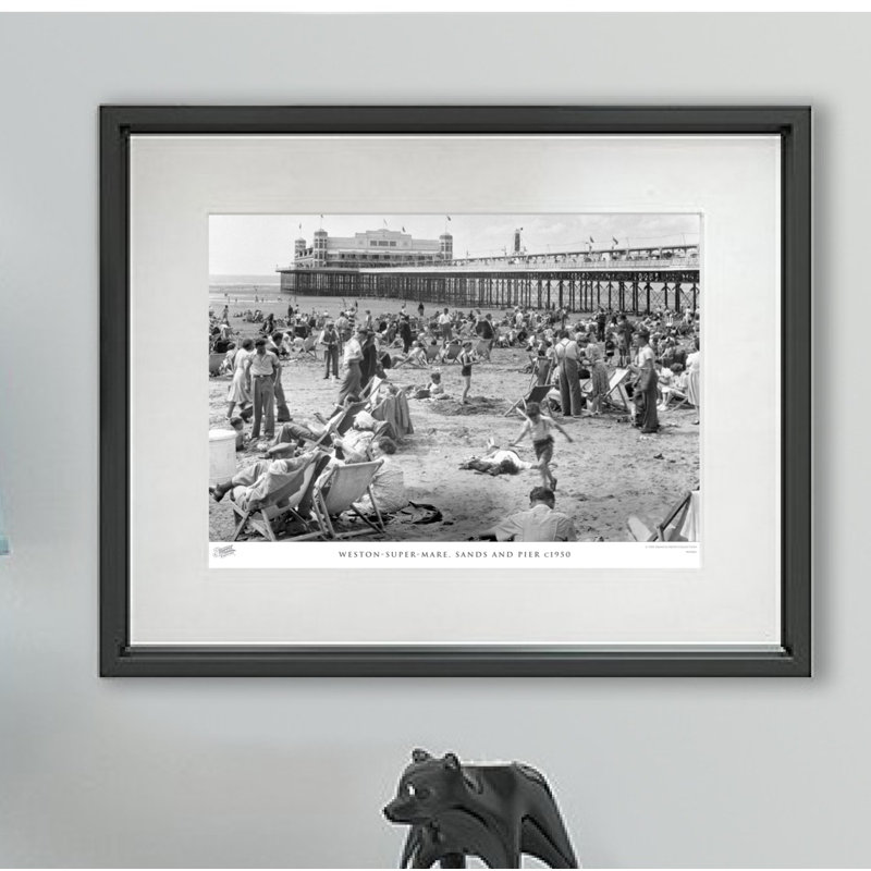 Weston-Super-Mare, Sands And Pier C1950 - Single Picture Frame Print, 40cm H X 50cm W x 2cm D
