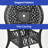 Takyla Round Metal Outdoor Dining Table With Umbrella Hole , 35.43'' in. W 35.43'' in. D