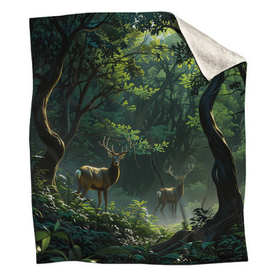 Cerfs dans des couvertures de forêt