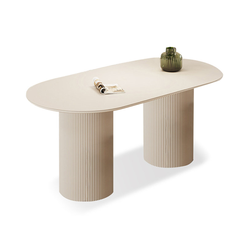 Table de salle à manger blanche, H 29,53 po x L 62,99 po x l 31,5 po