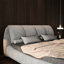 Lit rembourré gris avec structure et grand rembourrage confortable-324578844-324578846