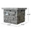 Foyer d'extérieur carré au propane 30 po MgO - 40 000 BTU, gris