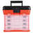 Stalwart Portable Tool Storage Box - Small Parts Organizer with 4 Multi-Compartment Trays ,Red