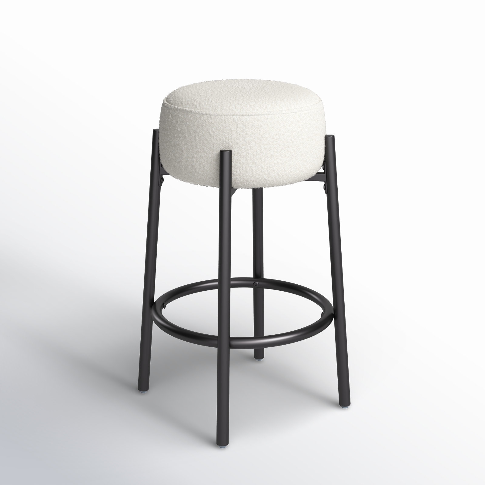 Colombe Bar and Counter Stool, Counter Stool (26.3" Seat Height), Boucle-Ivory
