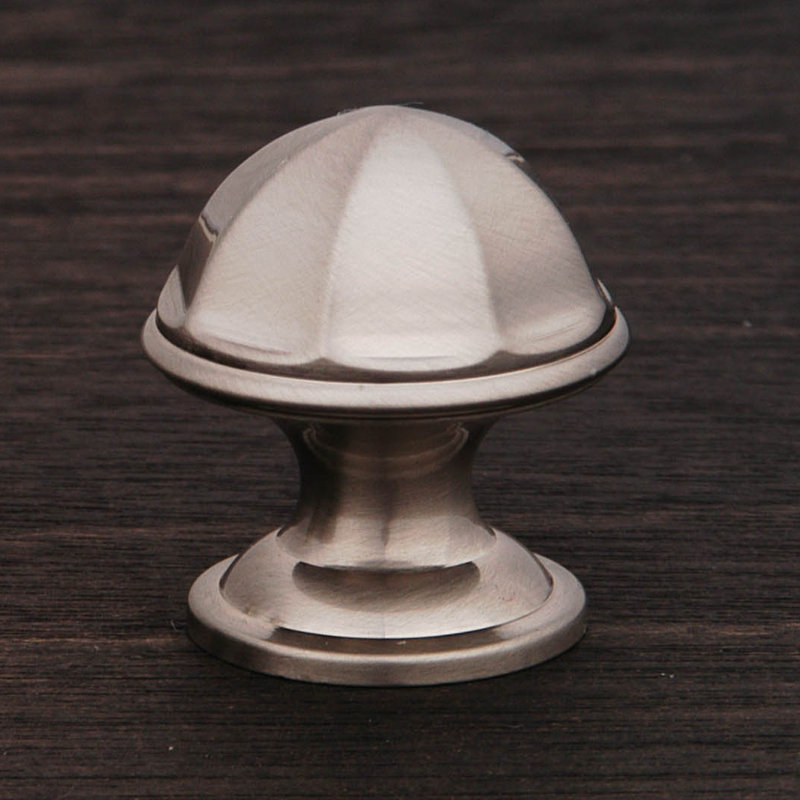 Contoured Dome 1 1/16" Knob CK Series, Satin Nickel