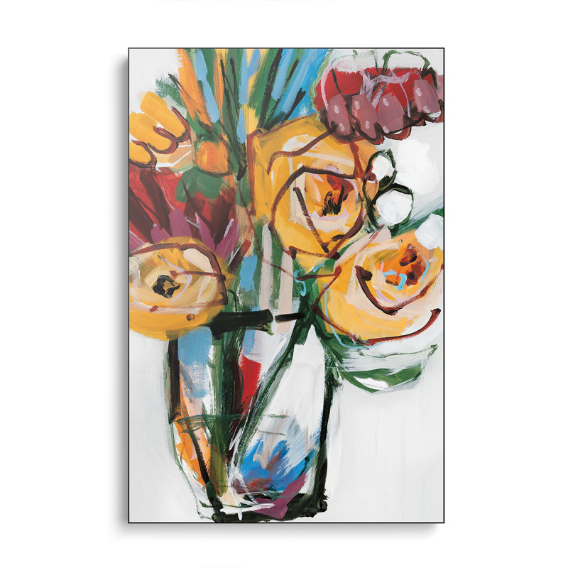 Toile en métal Steemplix - «Blooms II» par A. Fitzsimmons - impression d'art mural