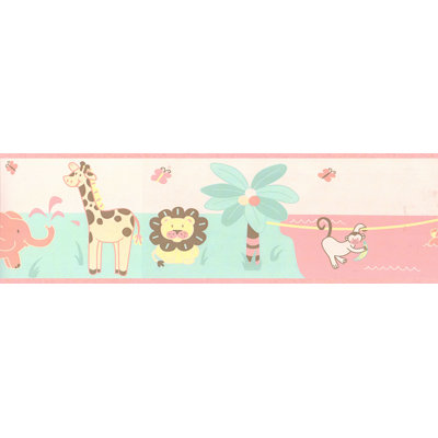 Bordure de papier peint l 30 pi x l 6 po kids jungle Tryon