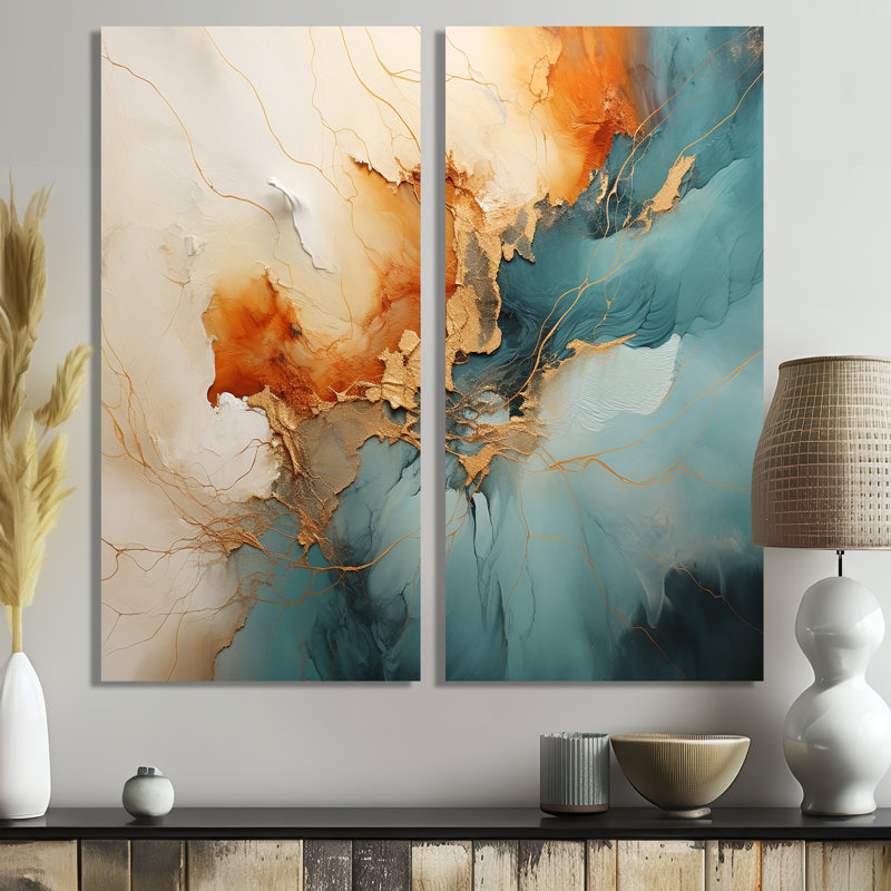 Ensemble de 2 grandes artères murales «Dams», 32" H x 32" W, Wrapped Canvas, Does Not Apply
