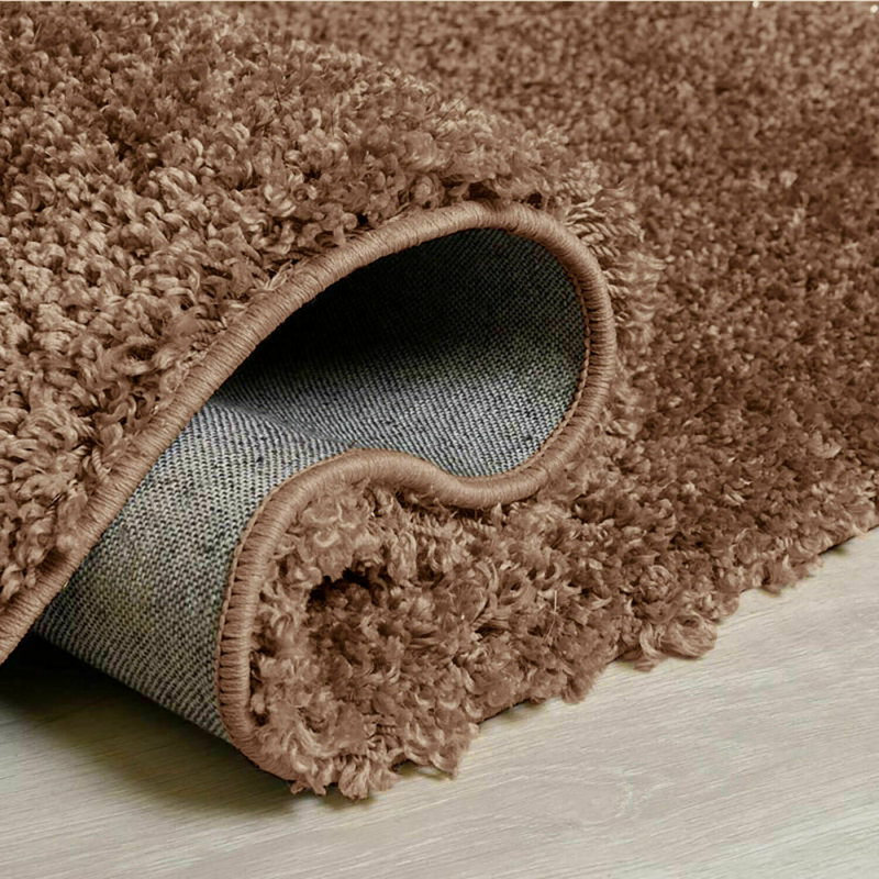 Evoni Solid Colour Shag Area Rug, Rectangle 60 x 110cm