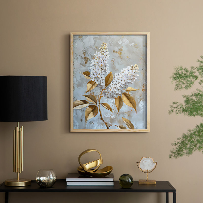 Reproduction encadrée FLORAL Series CCL III - bois massif, H 11 po x l 9 po