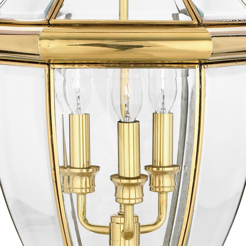 Tête de lanterne câblée H 23 po Newbury, Laiton poli