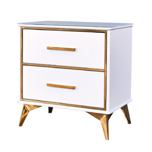 60cm W Manufactured Wood Bedside Table
