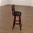 Leda Swivel Upholstered Counter Stool with Solid Wood Frame-366754807