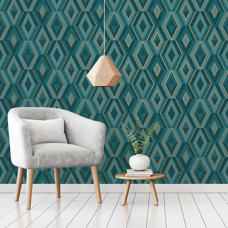 Michon 10.05m x 53cm Roll, Emerald/Gold