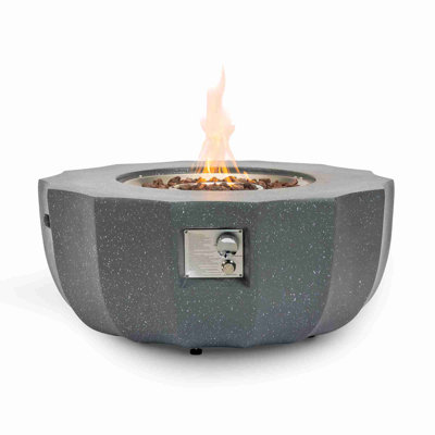 50000 BTU Round Concrete Fire Pit for Outside
