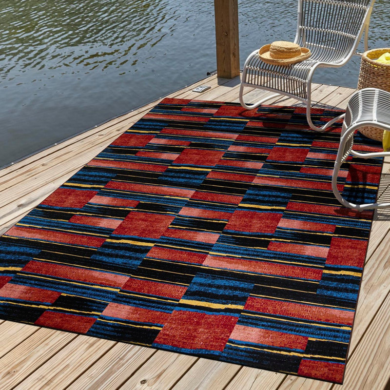 Keazia Indoor/Outdoor Area Rug, Rectangle 2' x 3'1"